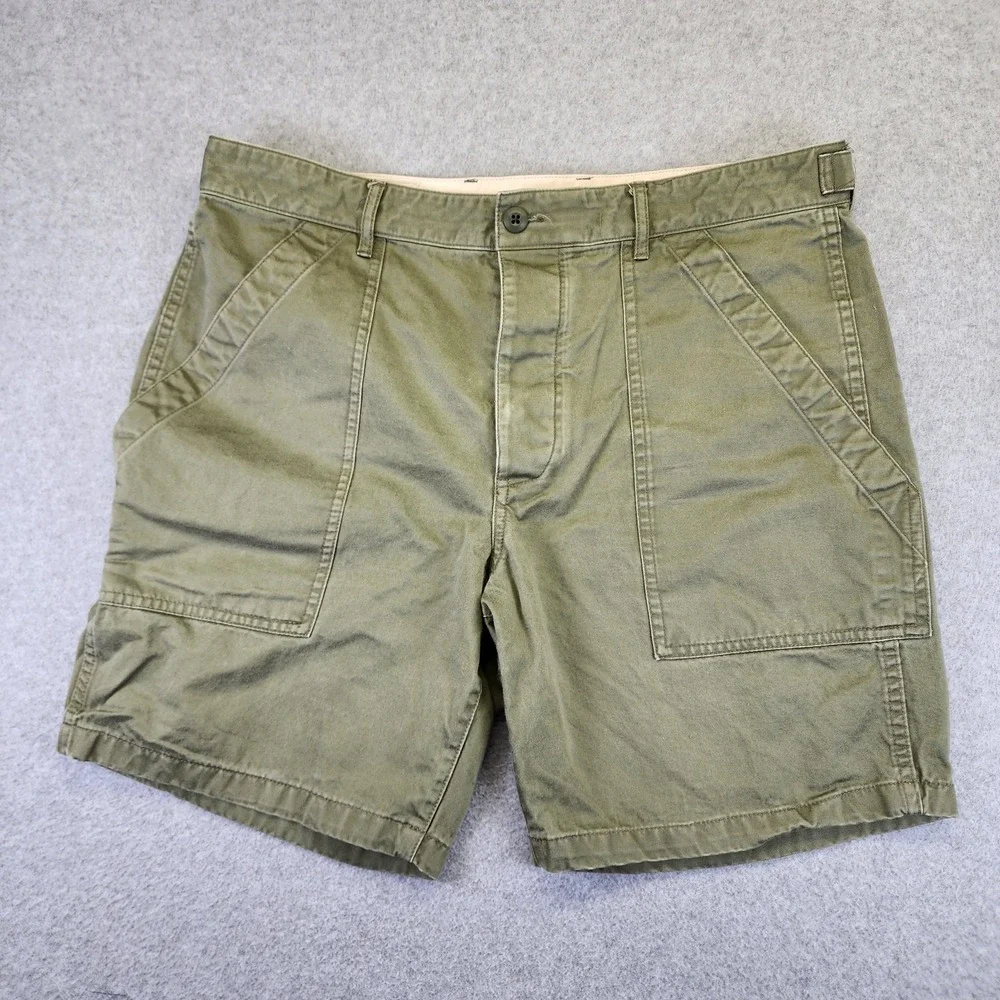 Wallace & Barnes Mens 35 Utility Shorts Green Military Army OG 107 Camp Fatigue